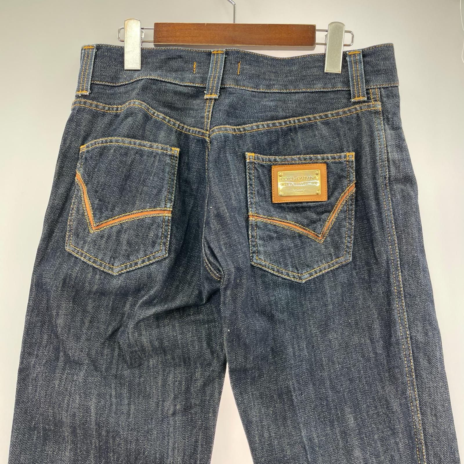 デニムパンツ DOLCE＆GABBANA ロゴプレートデニムパンツ 46