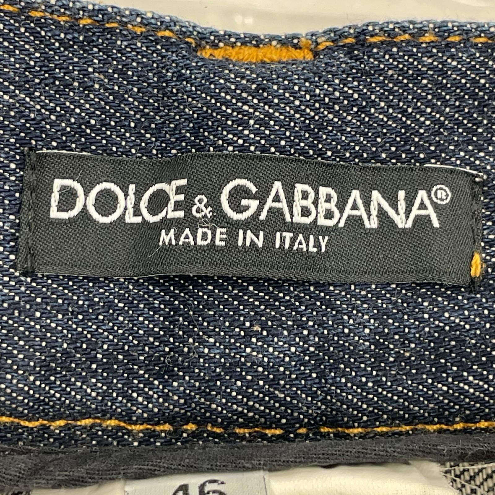 デニムパンツ DOLCE＆GABBANA ロゴプレートデニムパンツ 46