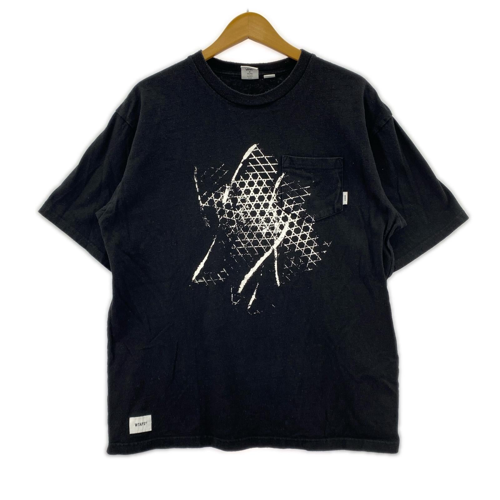 半袖Ｔシャツ ×VANS ﾎﾟｹｯﾄS/Sｶｯﾄｿｰ ﾌﾞﾗｯｸ ブラック