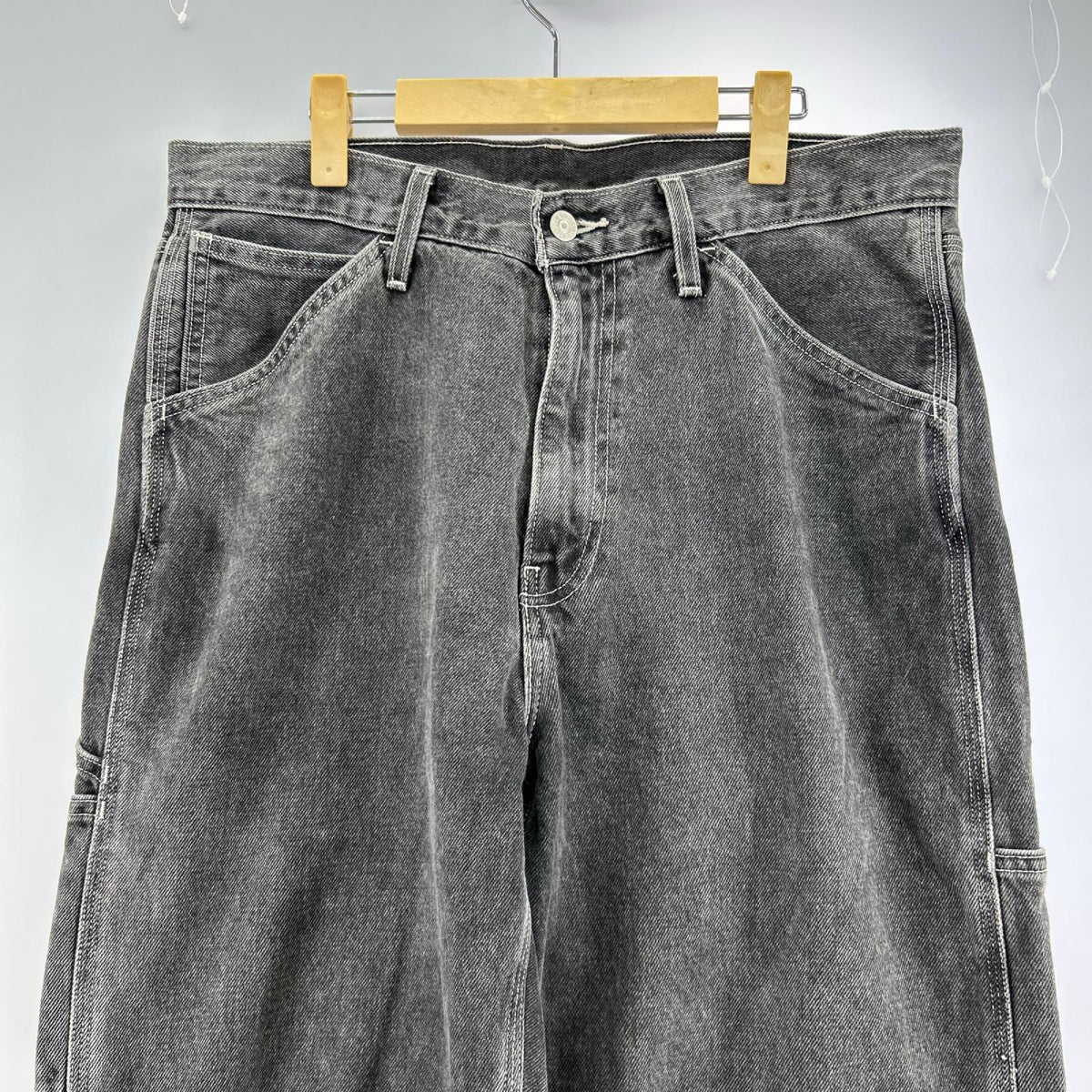 デニムパンツ ﾍﾟｲﾝﾀｰ ﾌﾞﾗｯｸ (W35) 32 ブラック