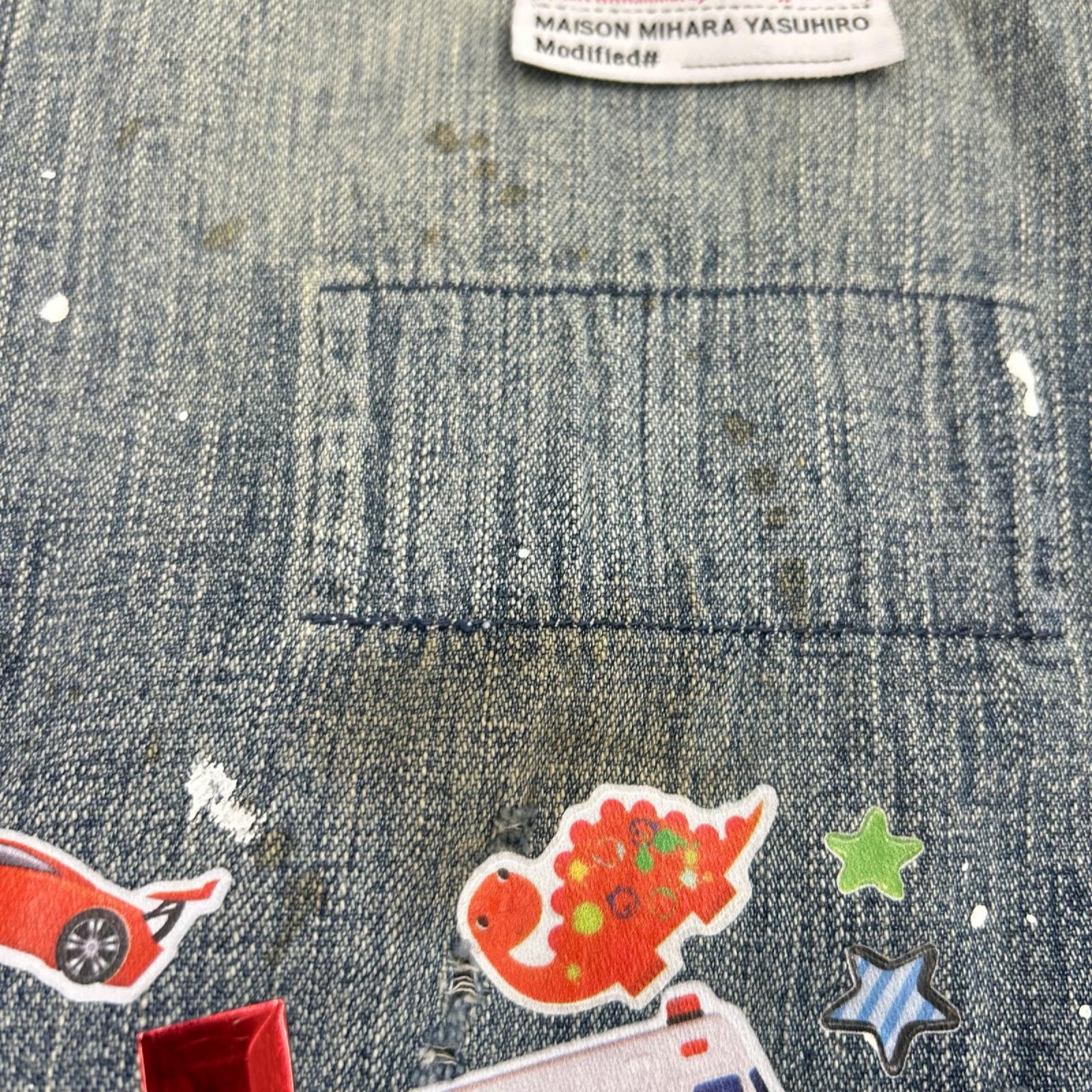 長袖シャツ MIHARA YASUHIRO Kids Sticker Printed Denim Shirt デニムシャツ 46 インディゴ