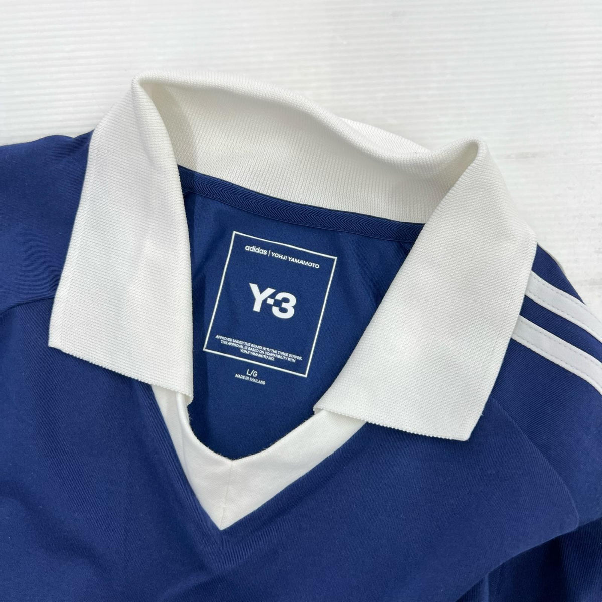 長袖Ｔシャツ × Y-3 ｻｯｶｰｼｬﾂ ﾌﾞﾙｰ Ｌ L ブルー