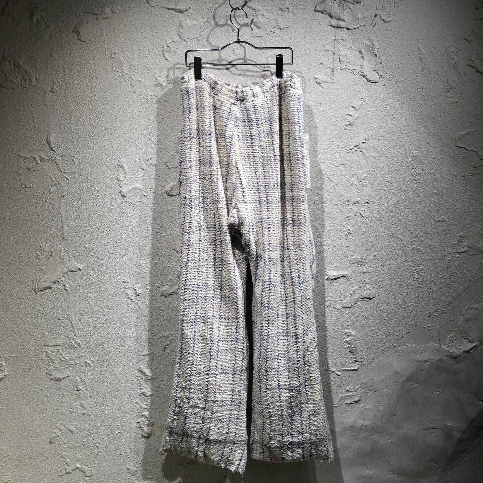 パンツ vitelli ストライプワイドフレアパンツ