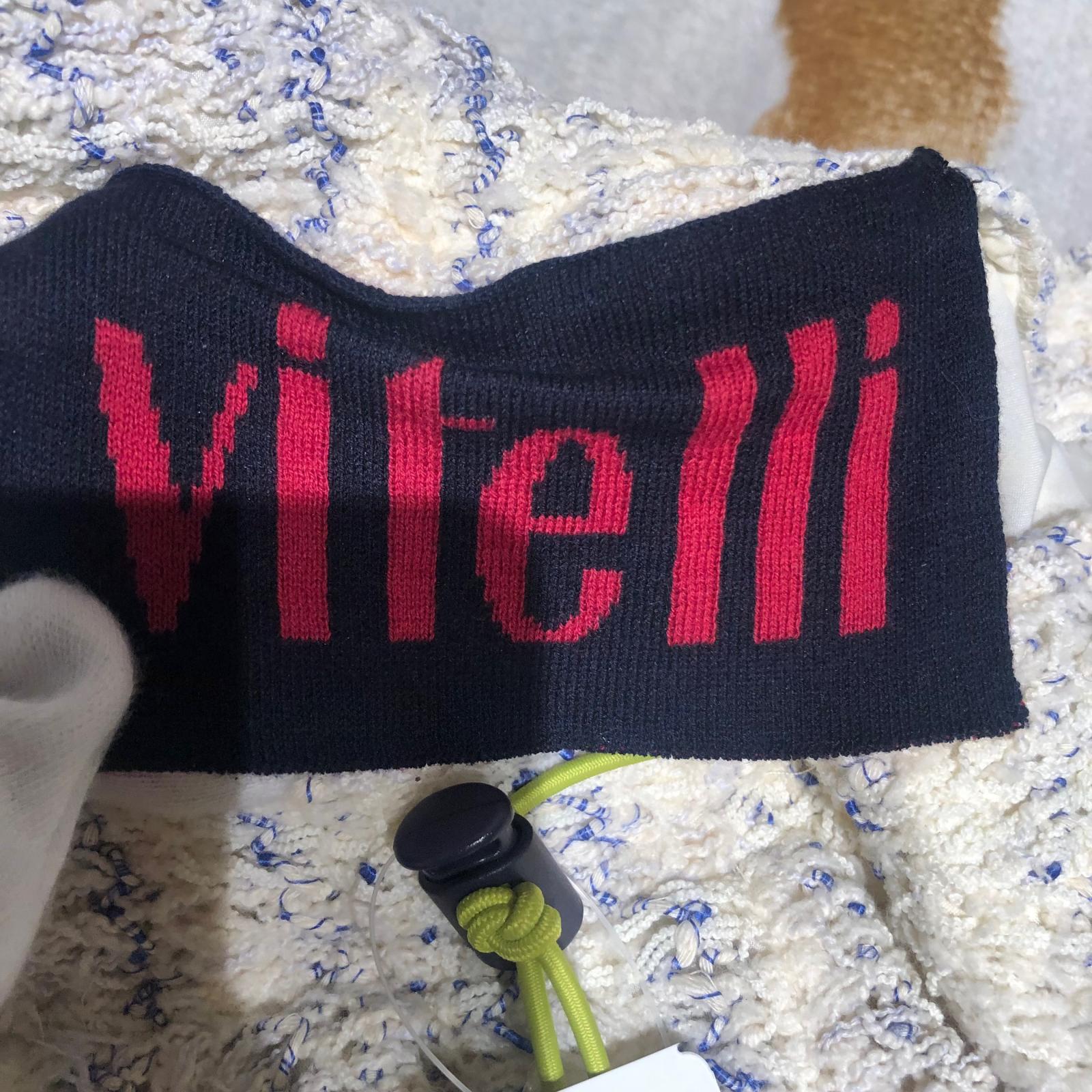 パンツ vitelli ストライプワイドフレアパンツ