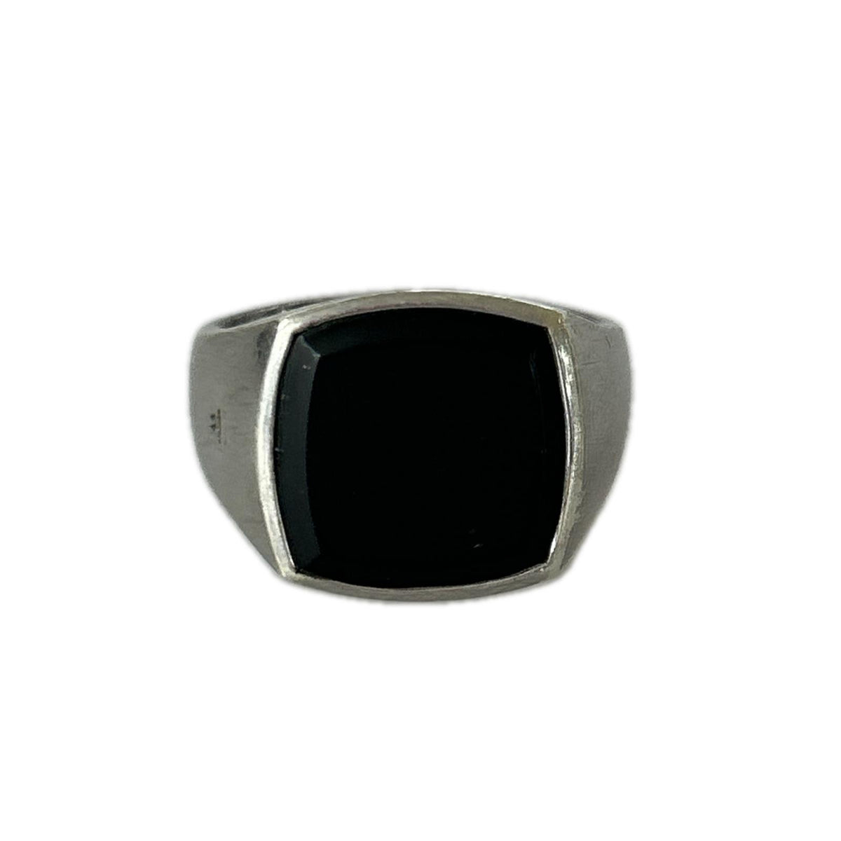 リング・指輪 Cushion Black ONXS 19号 シルバー