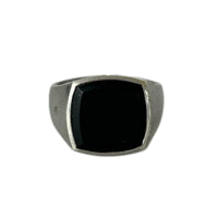 リング・指輪 Cushion Black ONXS 19号 シルバー