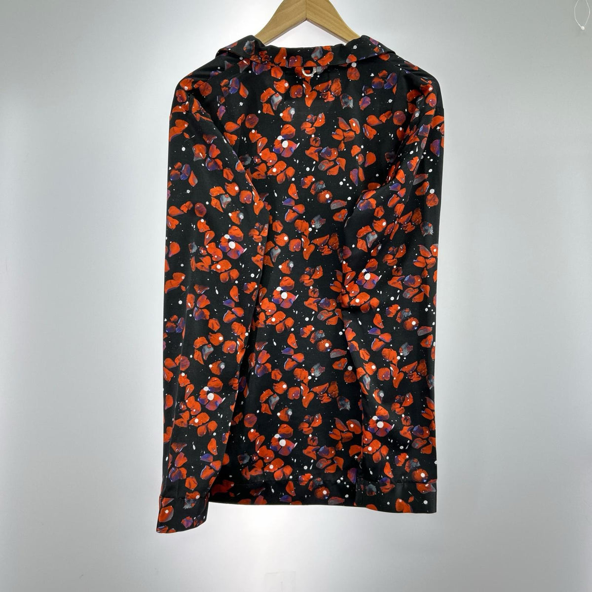 長袖シャツ Flower-fall Printed Shirt ブラック