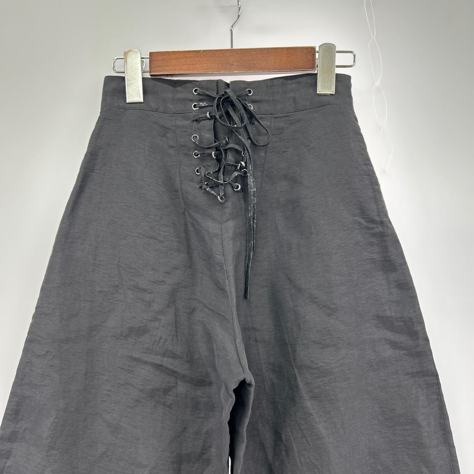 パンツ jean paul gaultier ナイロンジップパンツ 黒 ブラック