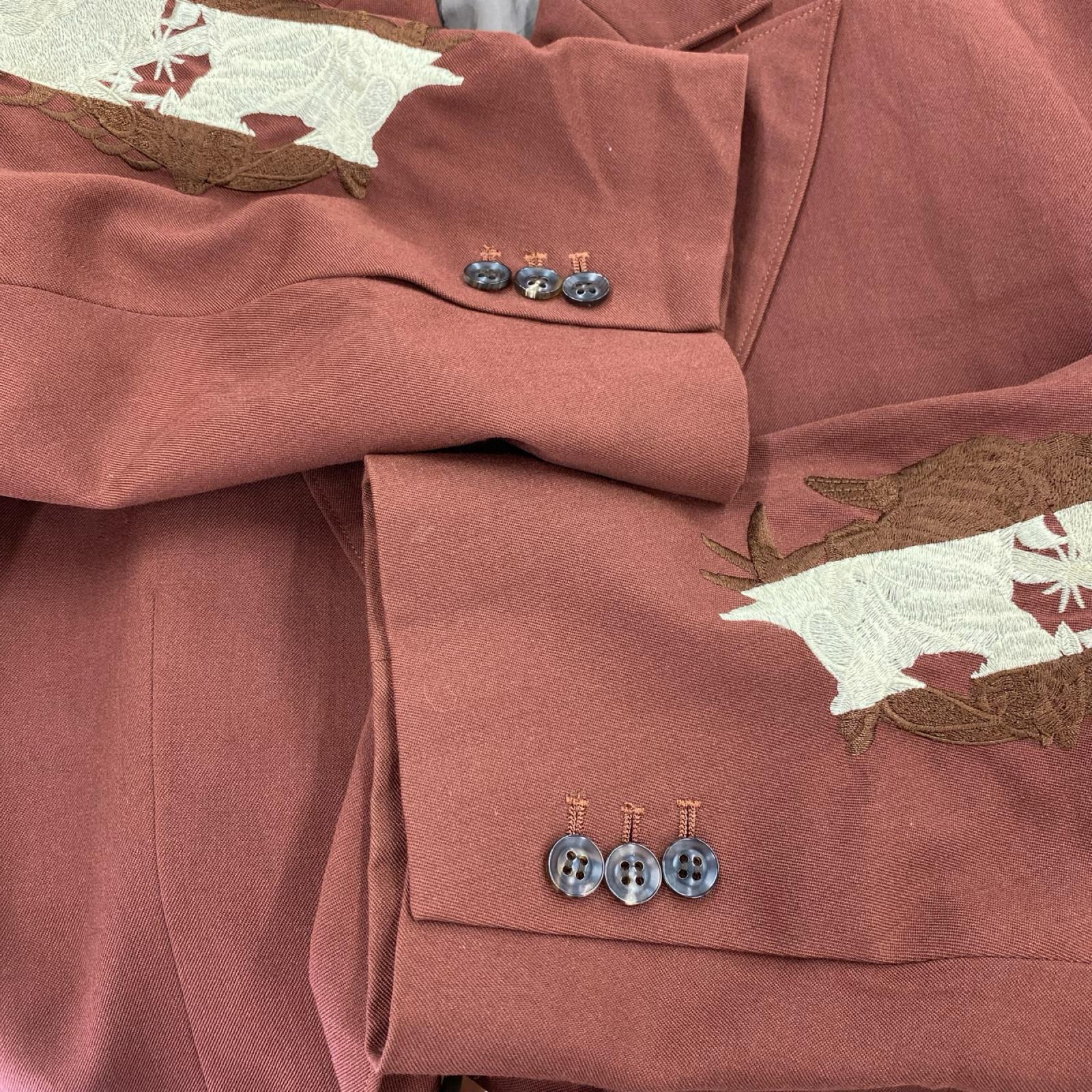 セットアップ LINED CHAOS EMBROIDERY/BRW/S S ブラウン