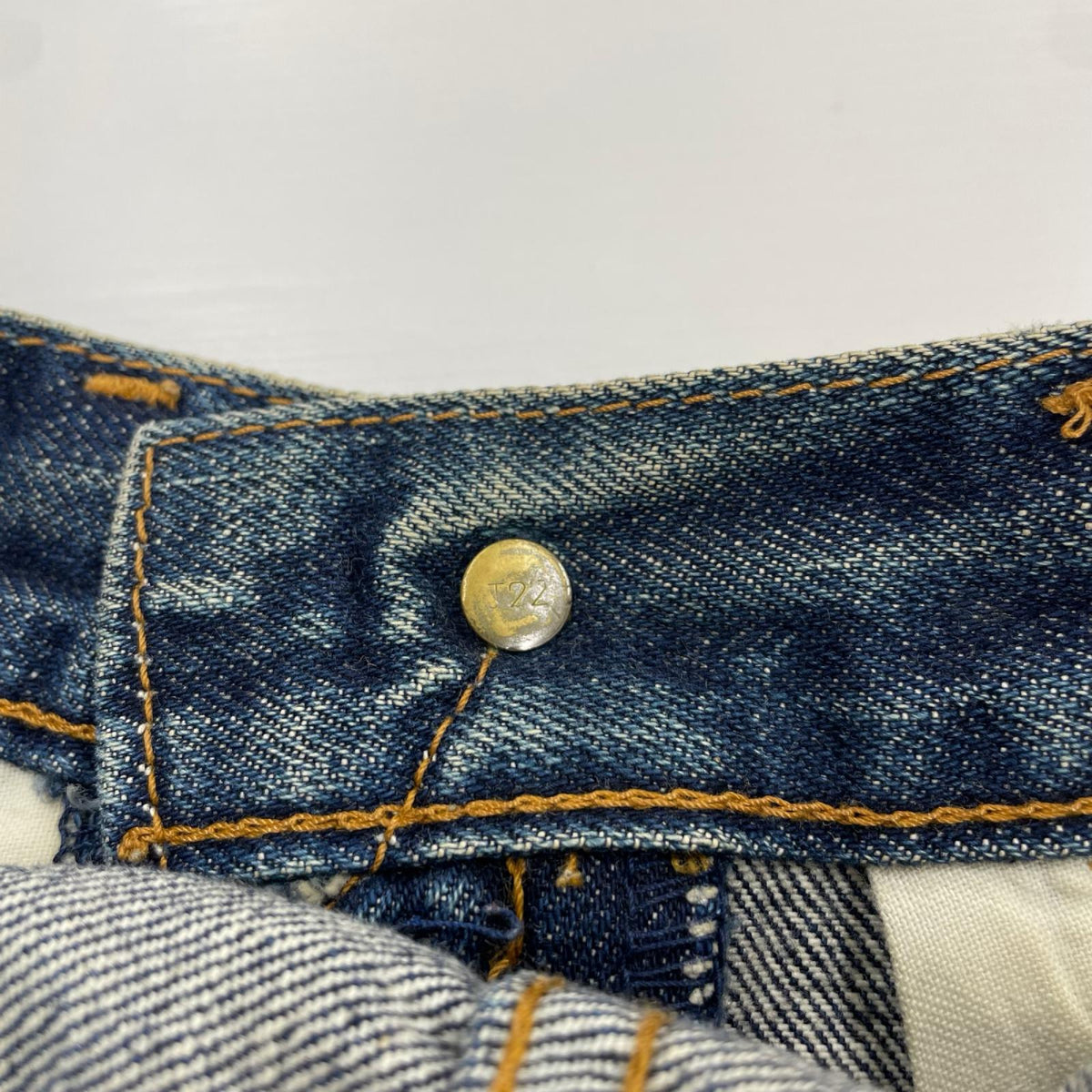 デニムパンツ 90s 復刻 502 ﾎﾞﾀﾝ裏j22 W28 28 ネイビー