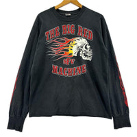 長袖Ｔシャツ 90s Hells Angels THE BIG RED MACHINE M ブラック