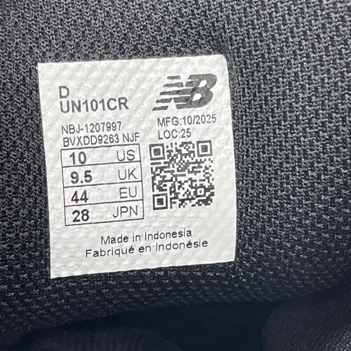 スニーカー NUMERIC UN101CR 28cm (US10 UK9 1/2 EU46) ブラック