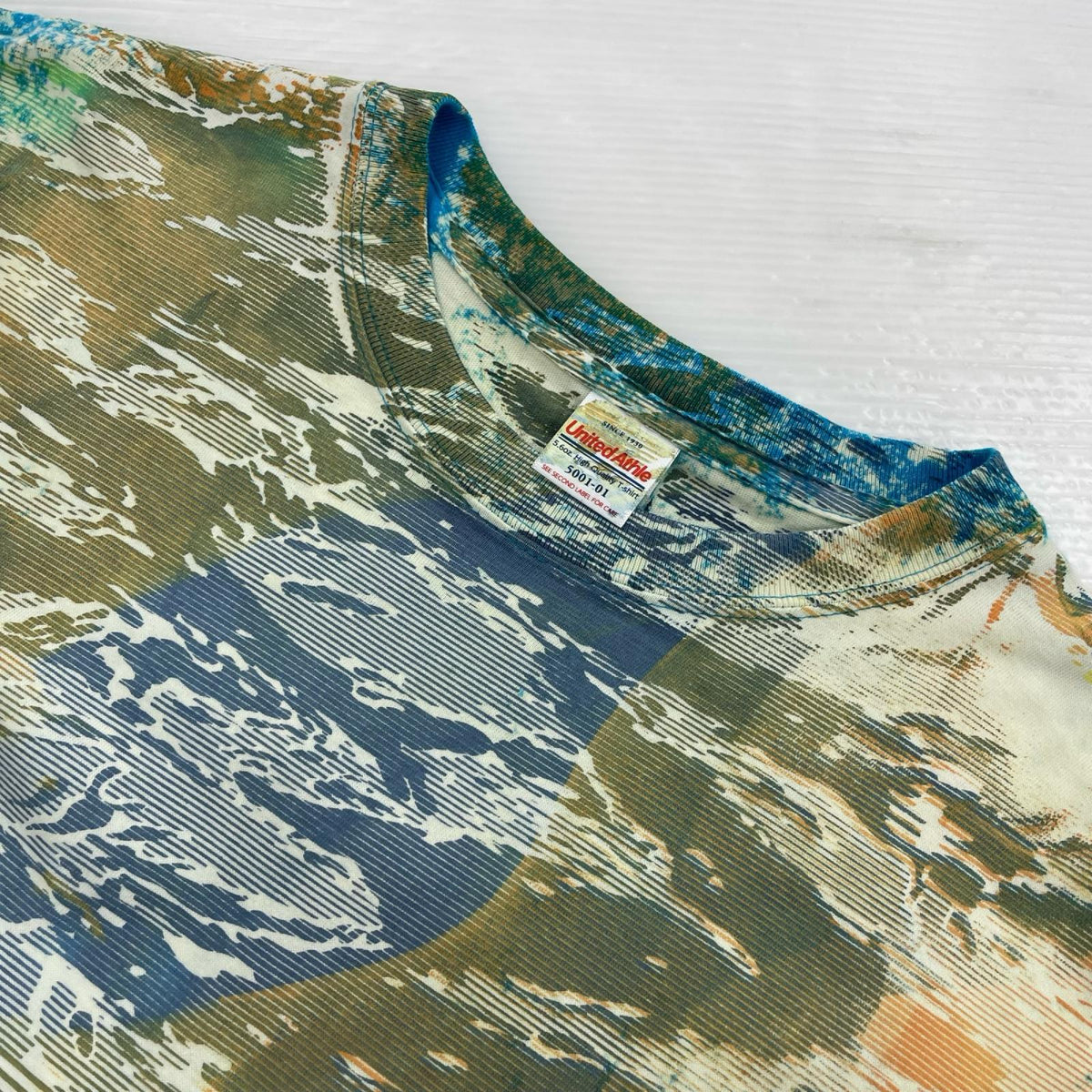 半袖Ｔシャツ UNITED ATHLE HEAT REACTIVE TEE タイダイ (L) L ブルー