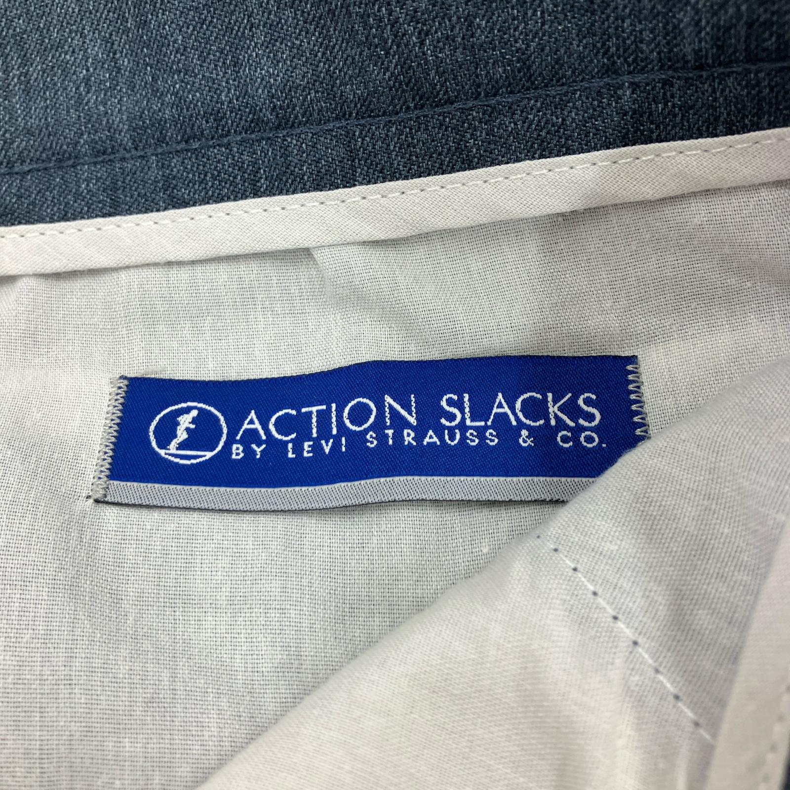 パンツ ACTION SLACKS センタープレスパンツ 紺 34 ネイビー
