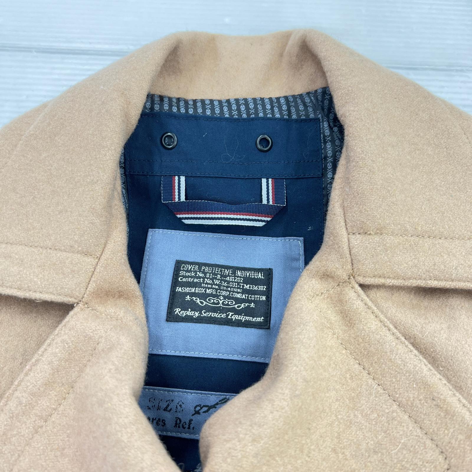 ジャケット 22C/1014　ウールコート S ベージュ