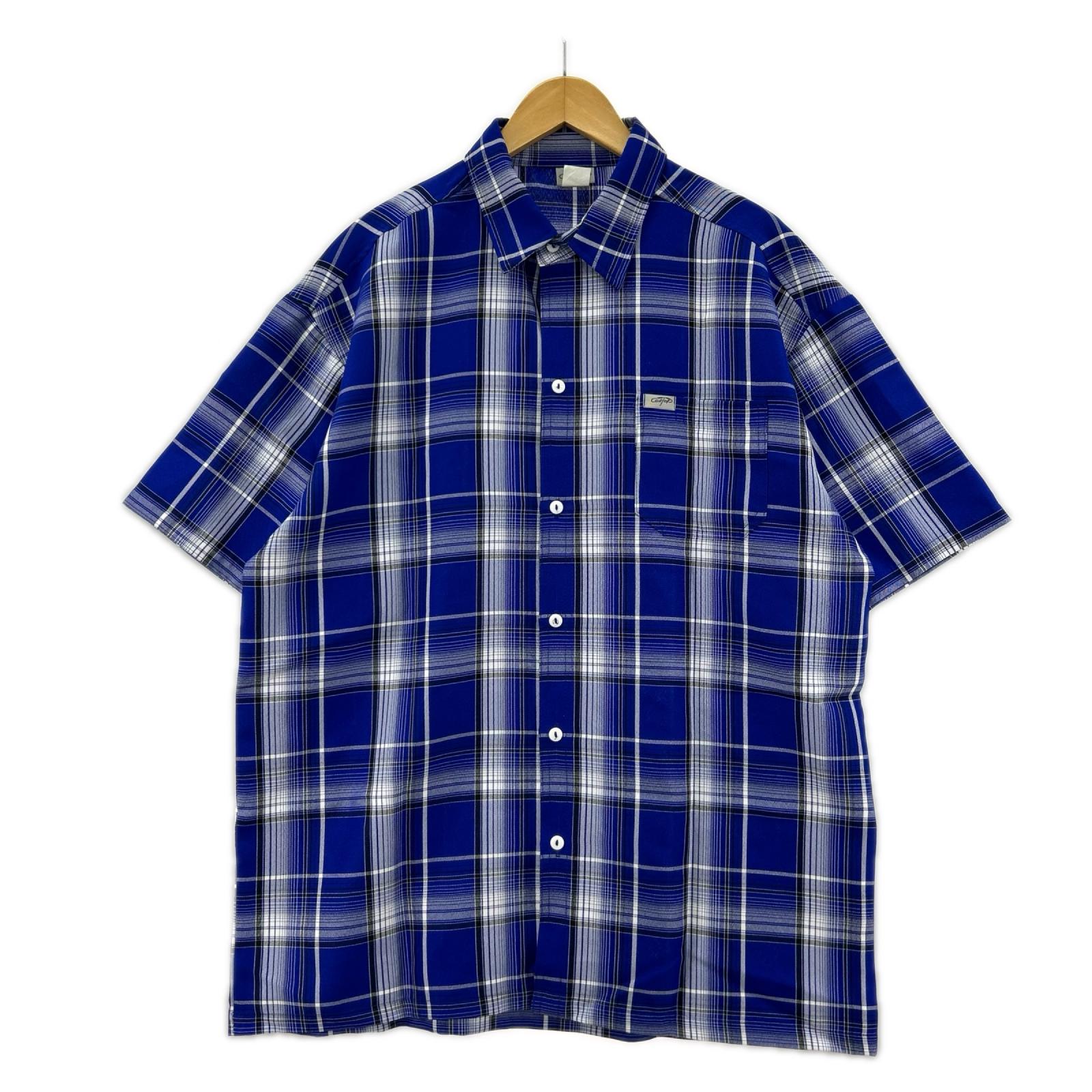 半袖シャツ CAL TOP S/Sﾁｪｯｸｼｬﾂ 青 (L) L ブルー
