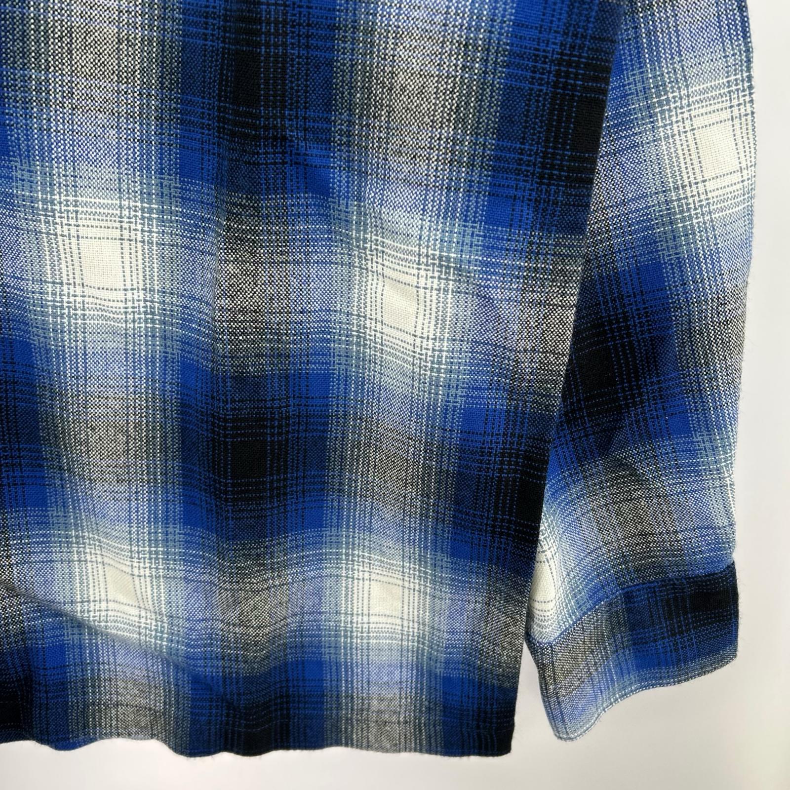 長袖シャツ CAL TOP ｵﾝﾌﾞﾚﾁｪｯｸｼｬﾂ 青 (XL) ブルー