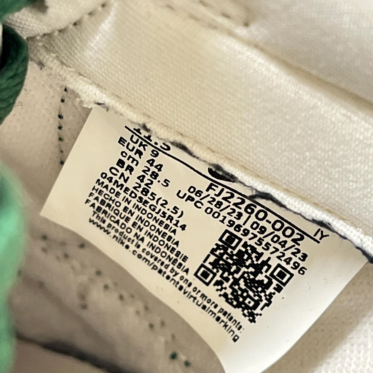 スニーカー DUNK LOW LX 緑 (28.5㎝) FJ2260-002 28.5cm (US10 1/2 UK10 EU47)