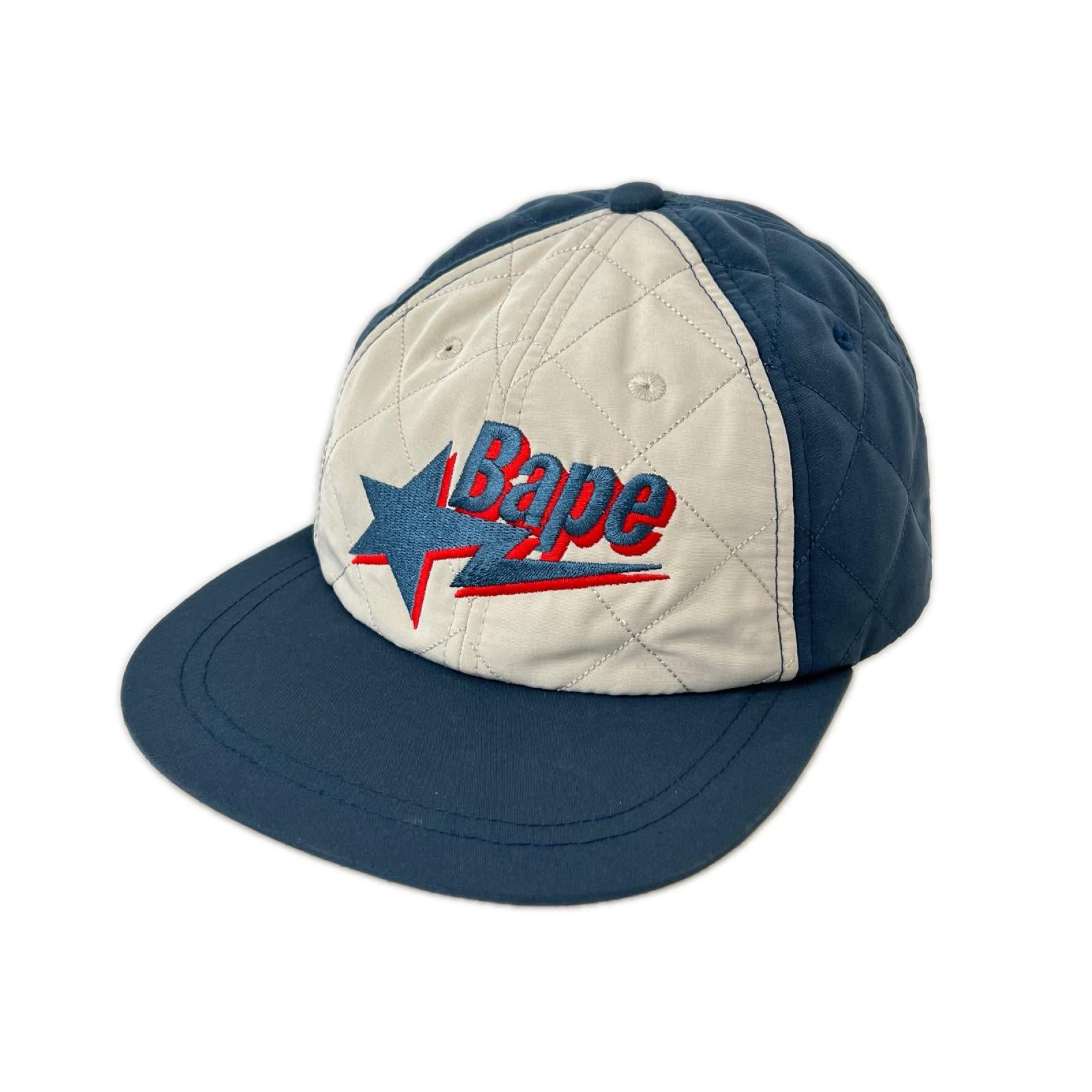 キャップ BAPESTA キルティングキャップ BLU