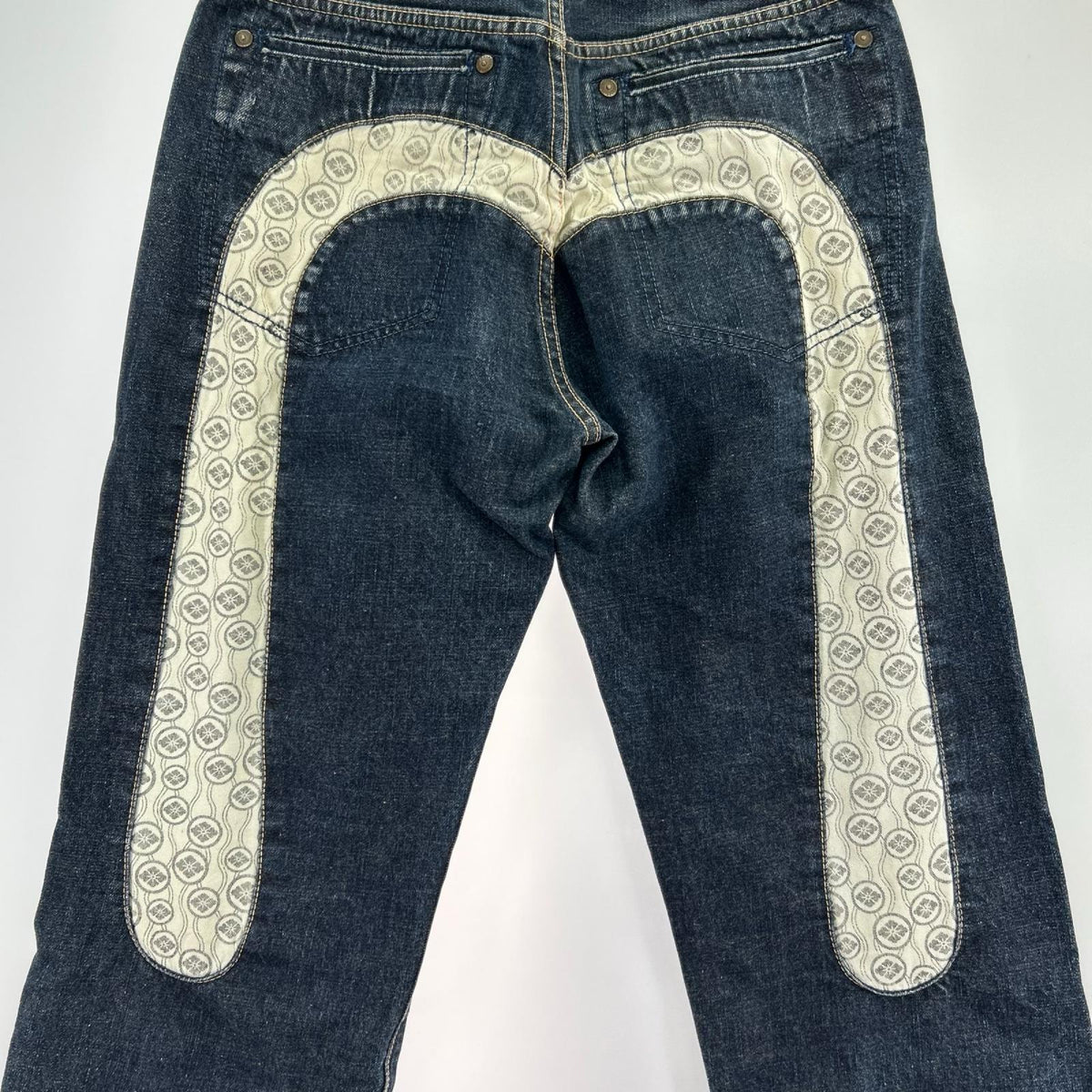 デニムパンツ 5040 大黒 家紋ｶﾓﾒ ﾕｰﾛﾓﾃﾞﾙ ネイビー