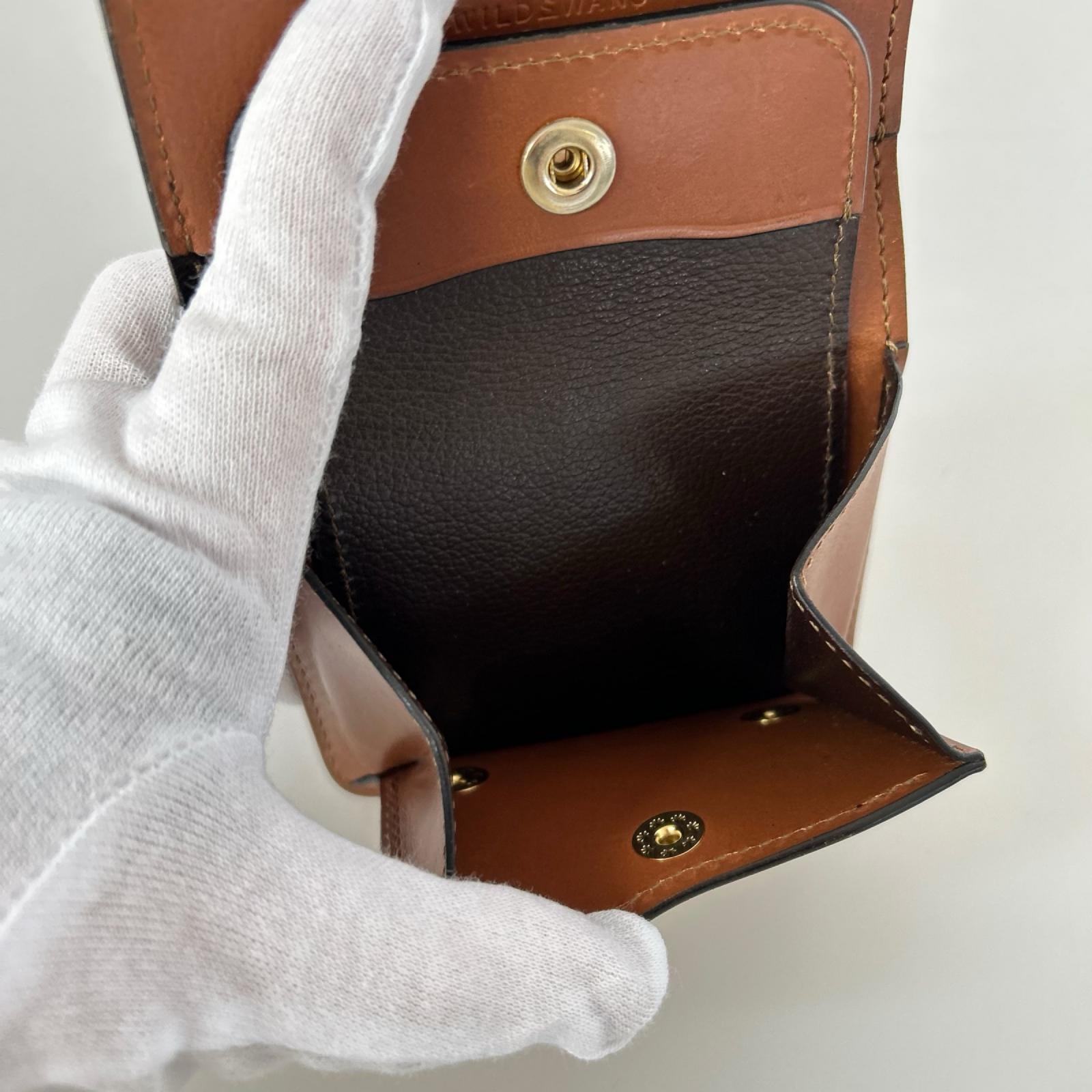 コンパクトウォレット wildswans 二つ折り財布 レザー ブラウン ブラウン