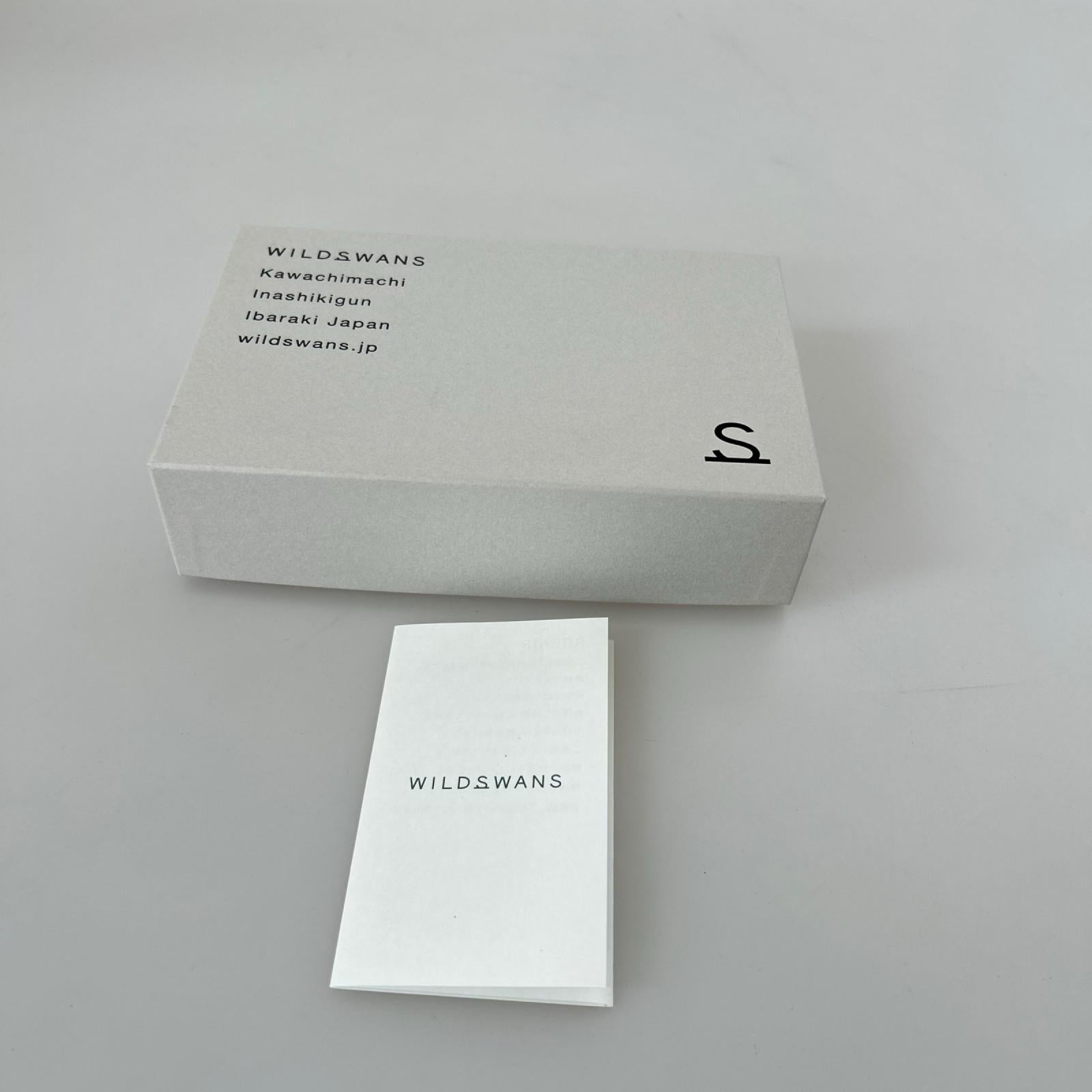 コンパクトウォレット wildswans 三つ折り財布 レザー ブラック ブラック