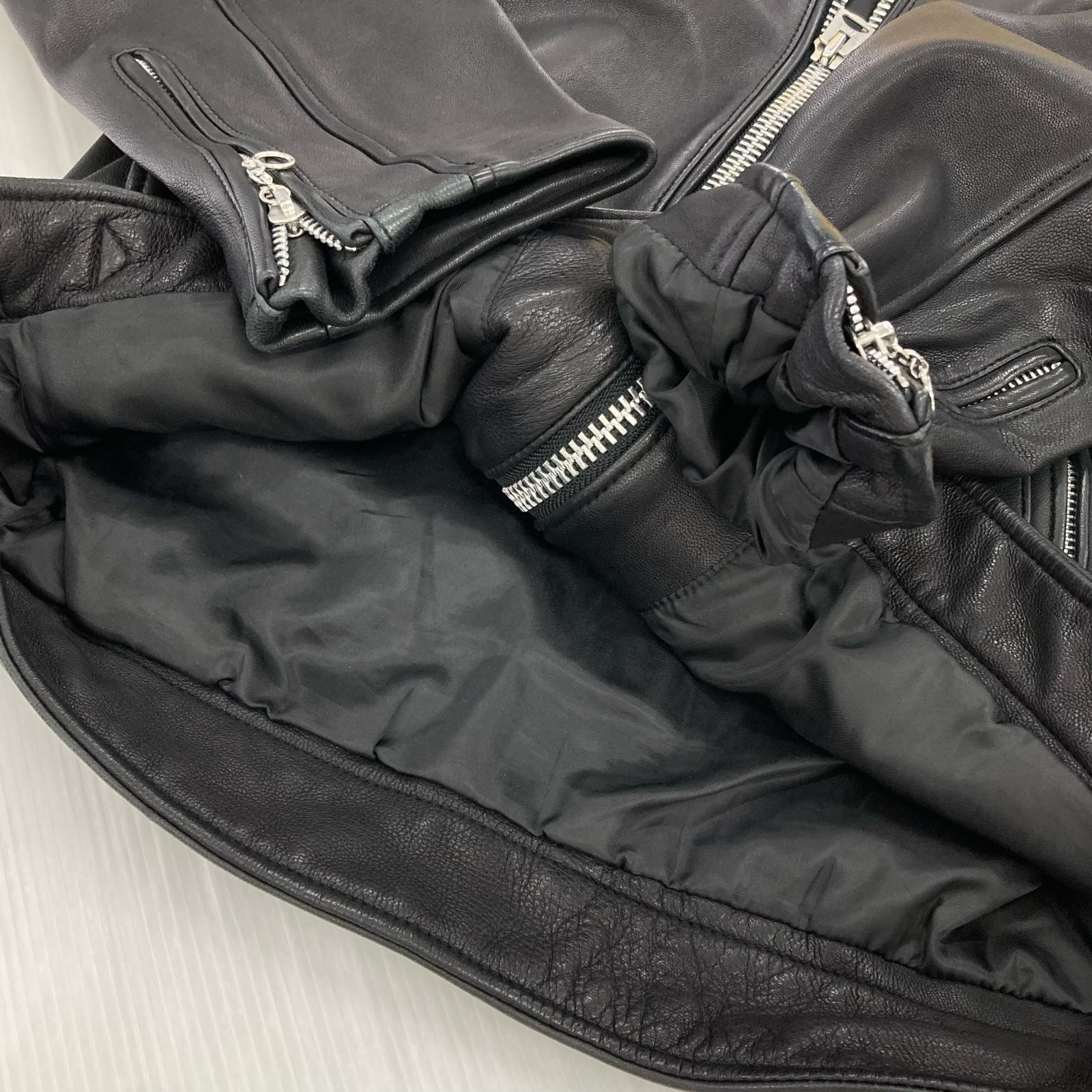ライダースジャケット ｽﾀﾝﾄﾞｶﾗｰｼﾝｸﾞﾙﾗｲﾀﾞｰｽ ﾌﾞﾗｯｸ (L) L ブラック
