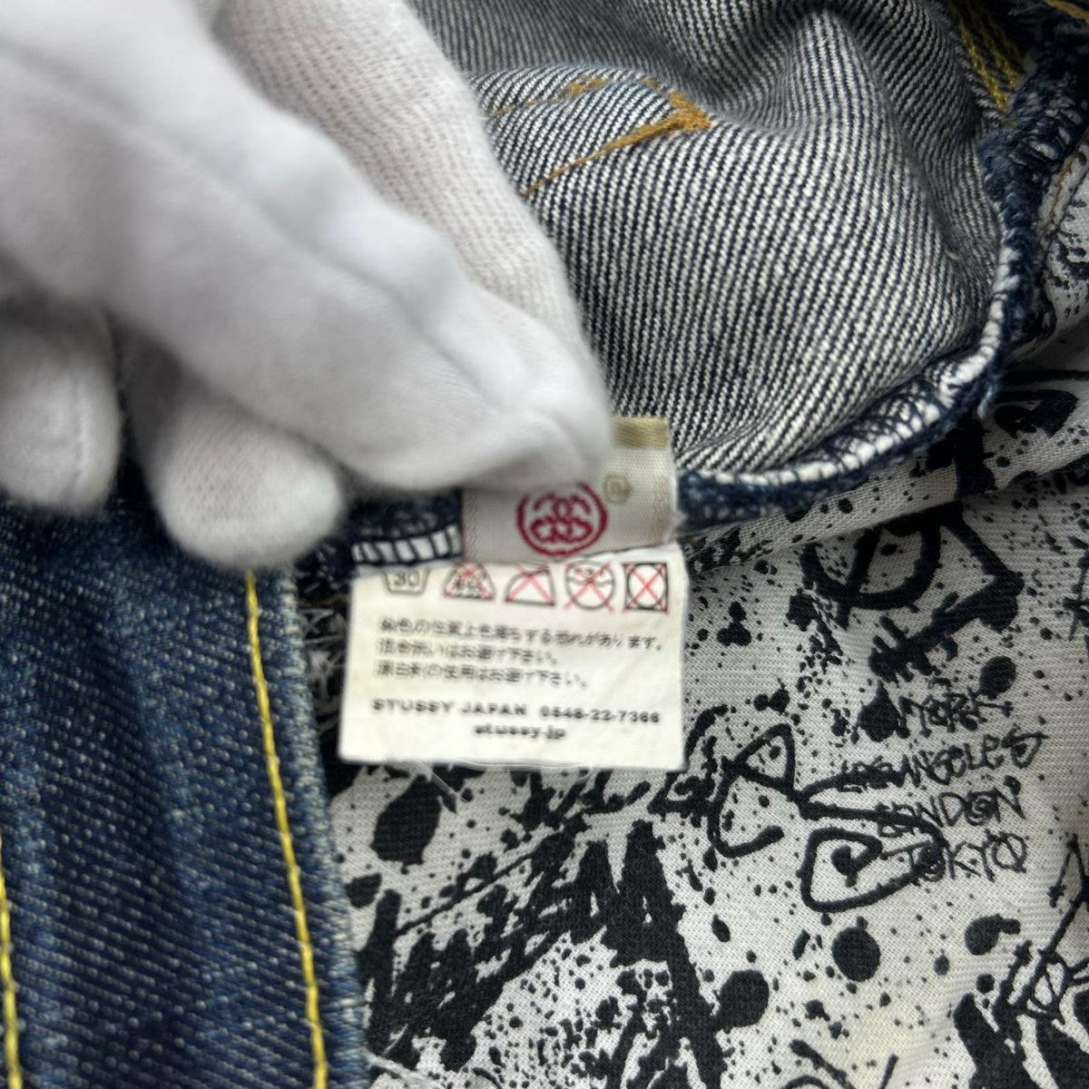 デニムパンツ ×rough rugged denim 32 ネイビー