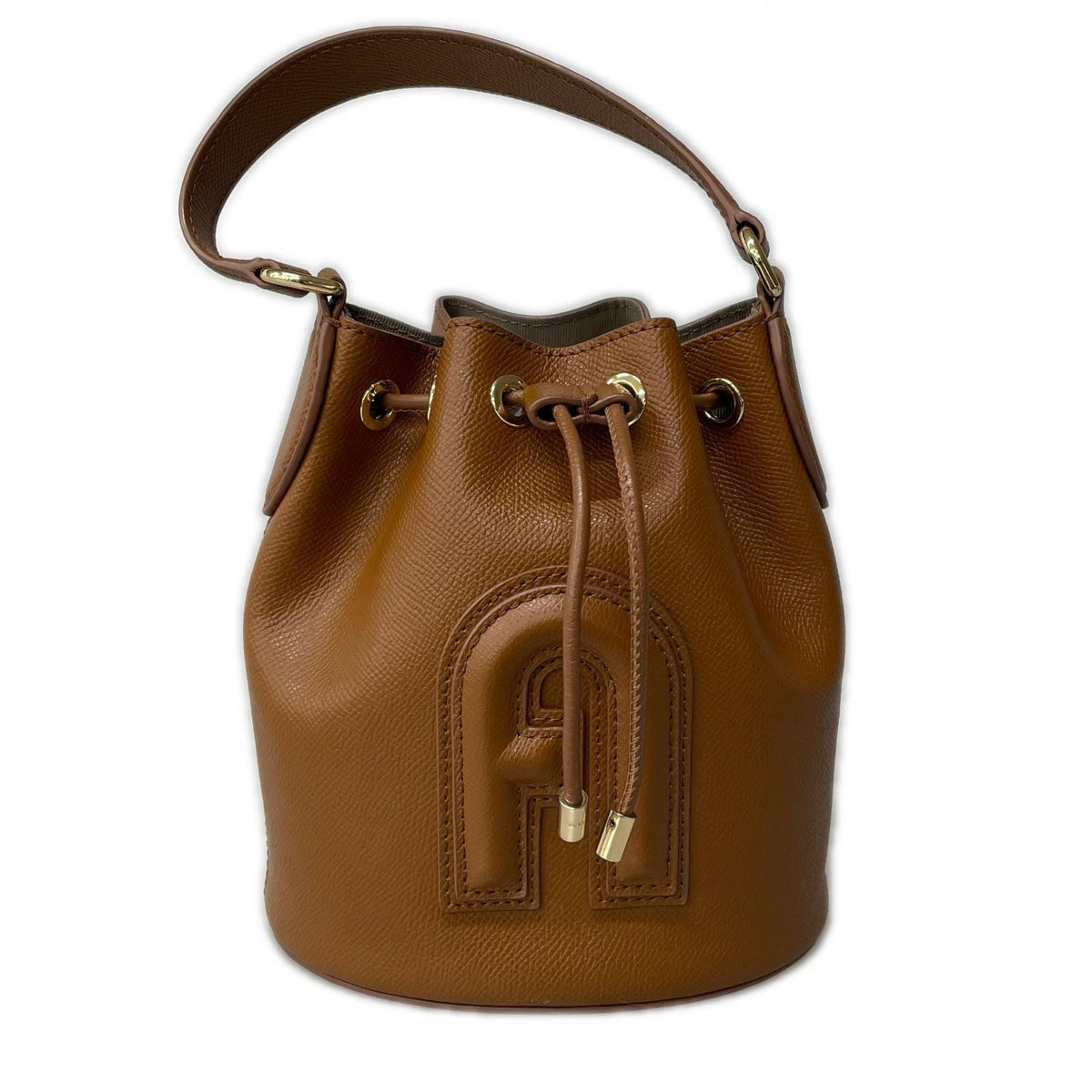 ハンドバッグ FURLA CLIO 2WAYﾊﾞｹｯﾄﾊﾞｯｸﾞ ﾌﾞﾗｳﾝ ブラウン