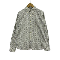 長袖シャツ SUGAR CANE 4oz. SATEEN PRINT WORK SHIRT M 総柄 M ホワイト