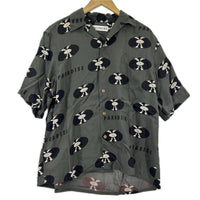 半袖シャツ WACKO MARIA RECORDS HAWAIIAN SHIRT アロハシャツ S 緑 S グリーン