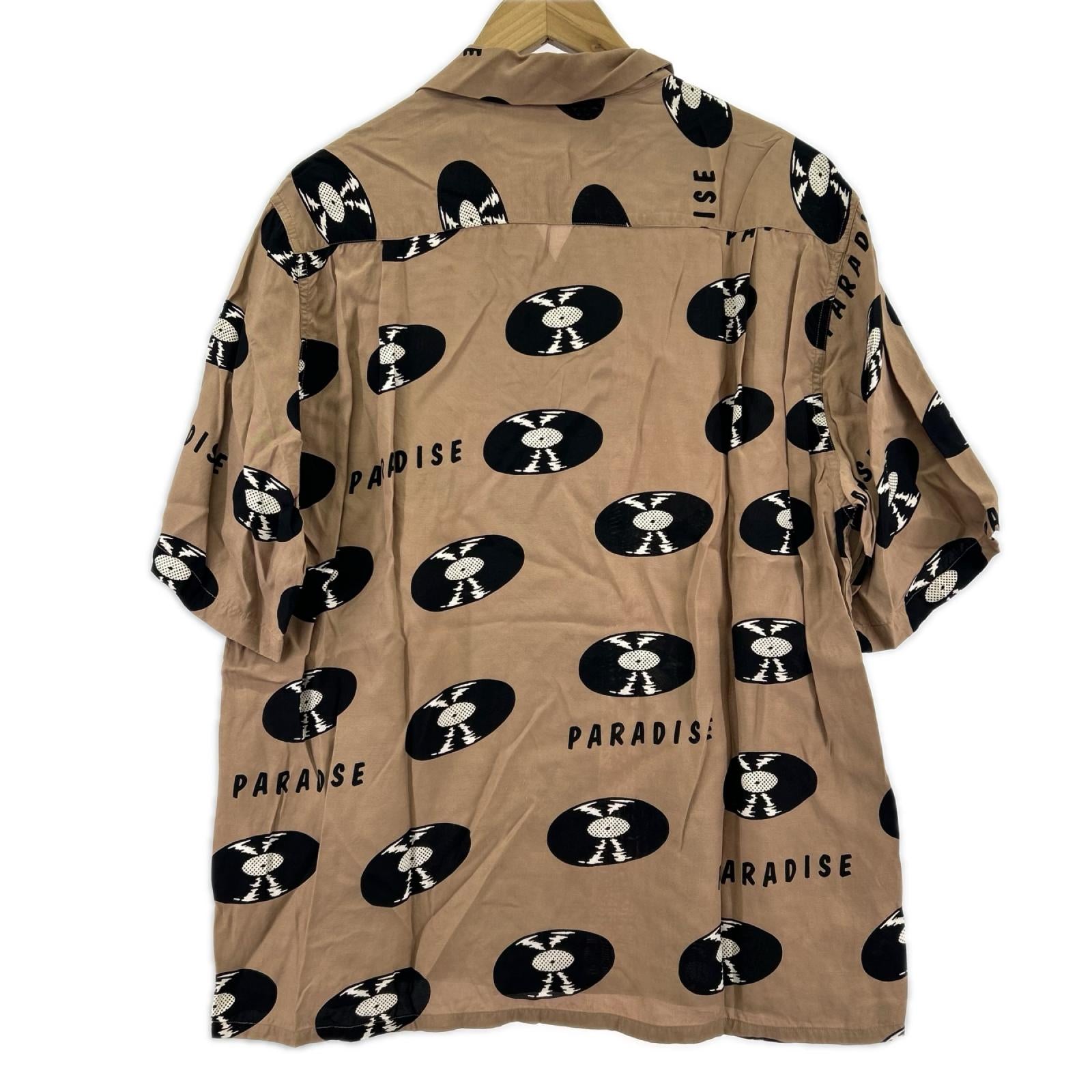 半袖シャツ WACKO MARIA RECORDS HAWAIIAN SHIRT アロハシャツ M 茶 M ブラウン