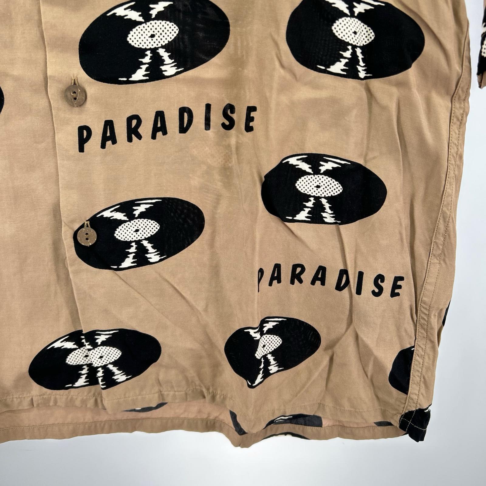 半袖シャツ WACKO MARIA RECORDS HAWAIIAN SHIRT アロハシャツ M 茶 M ブラウン