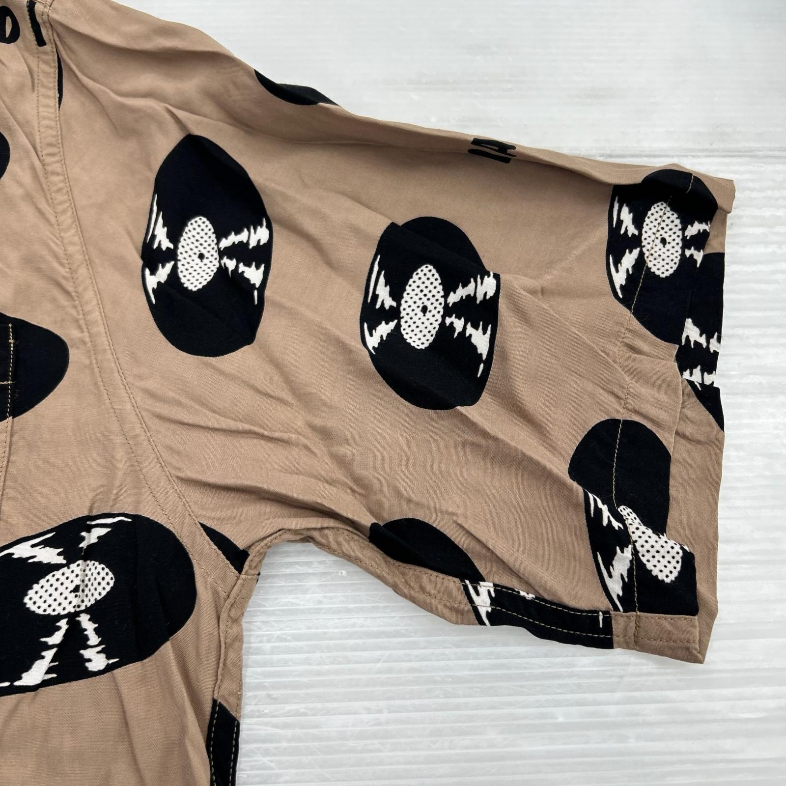 半袖シャツ WACKO MARIA RECORDS HAWAIIAN SHIRT アロハシャツ M 茶 M ブラウン