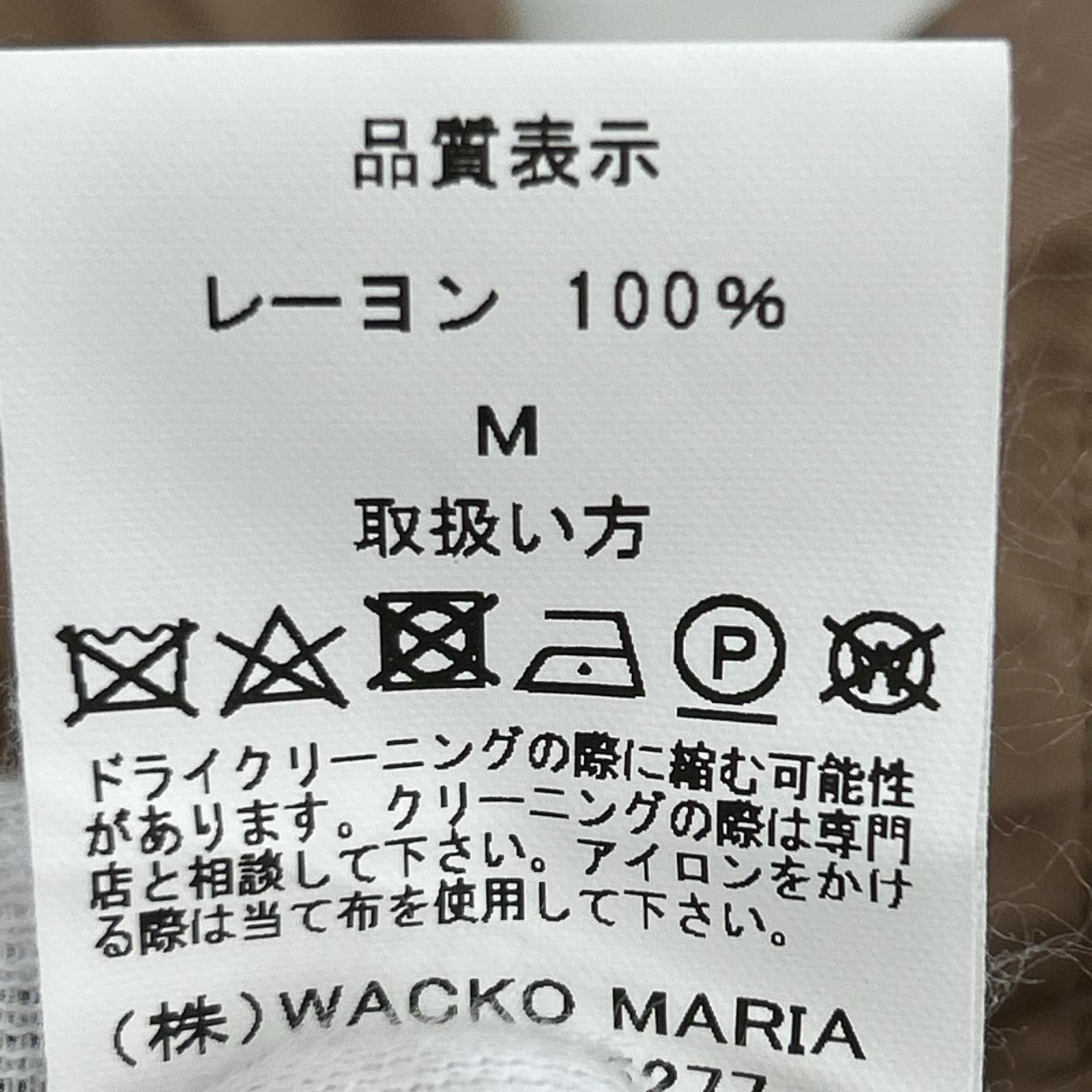 半袖シャツ WACKO MARIA RECORDS HAWAIIAN SHIRT アロハシャツ M 茶 M ブラウン