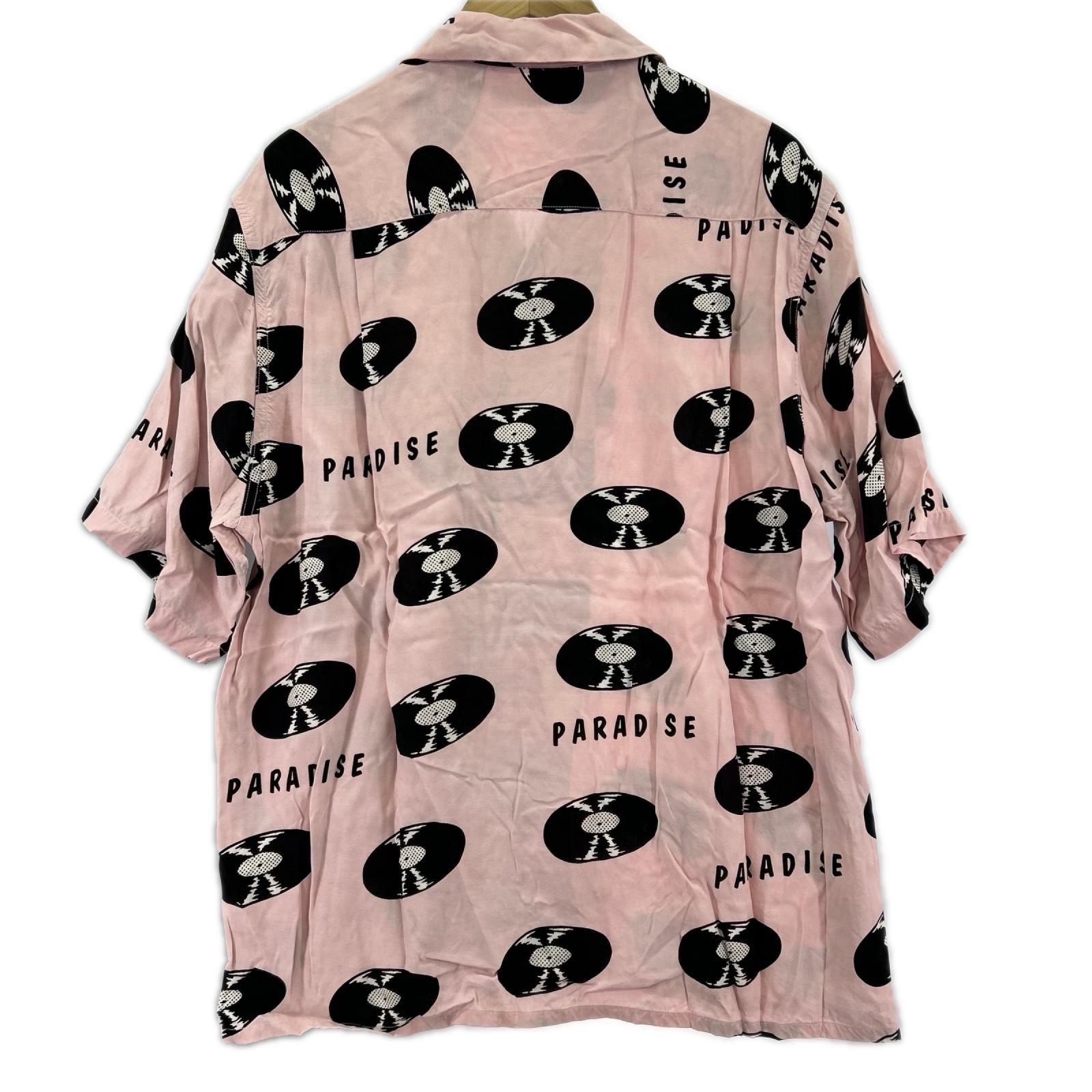 半袖シャツ WACKO MARIA RECORDS HAWAIIAN SHIRT アロハシャツ M ピンク M ピンク