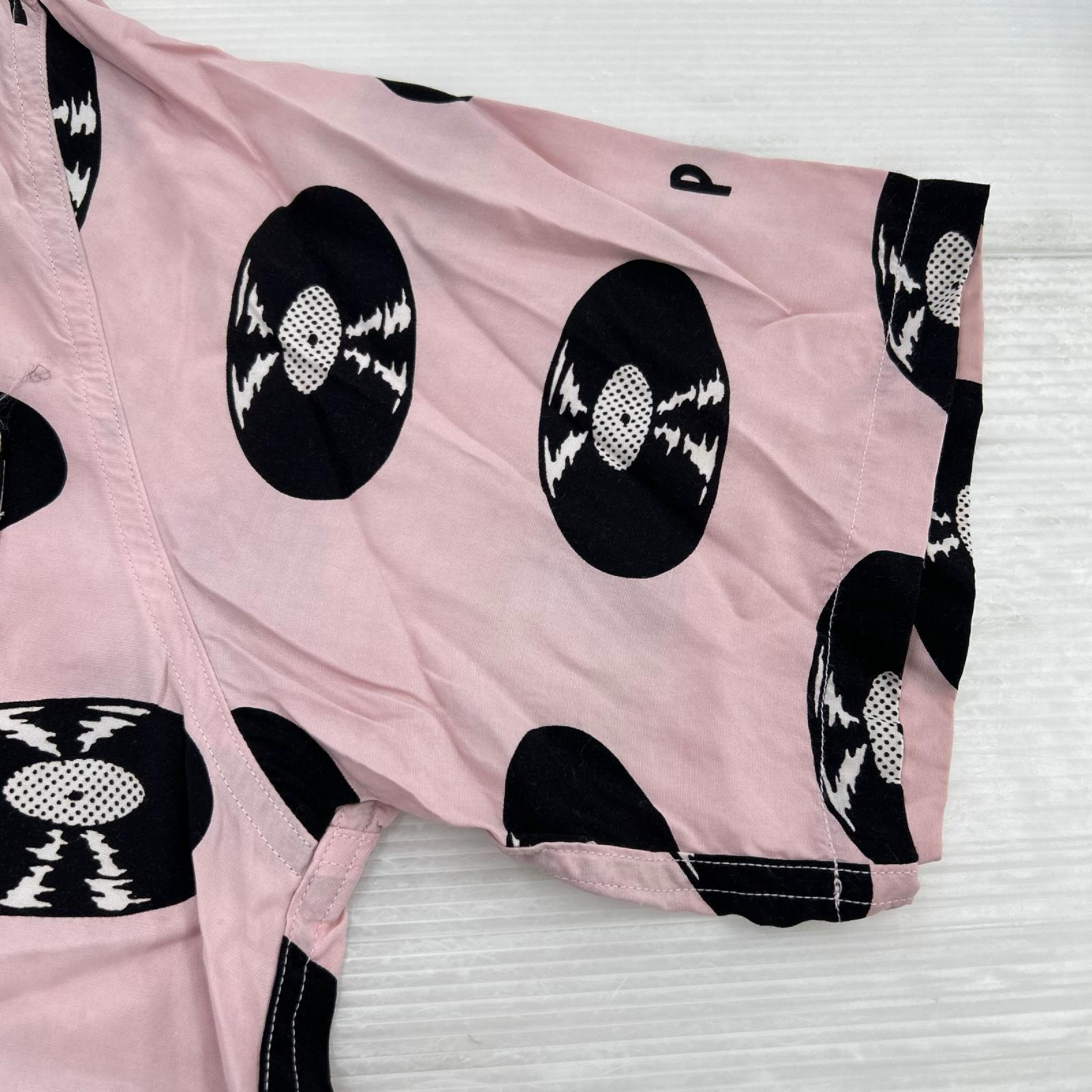 半袖シャツ WACKO MARIA RECORDS HAWAIIAN SHIRT アロハシャツ M ピンク M ピンク