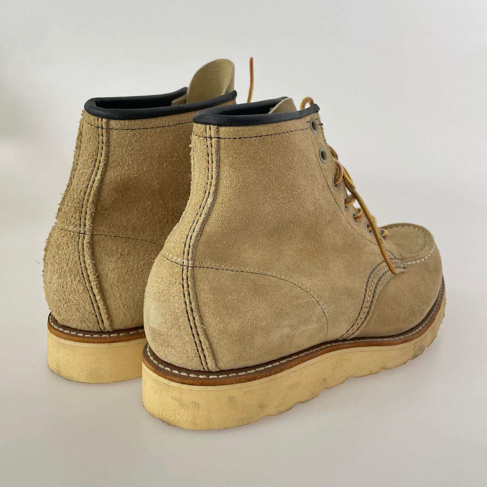 ブーツ RED WING 97年製 8173 羽根刺繍 モックトゥ アイリッシュセッター ベージュ