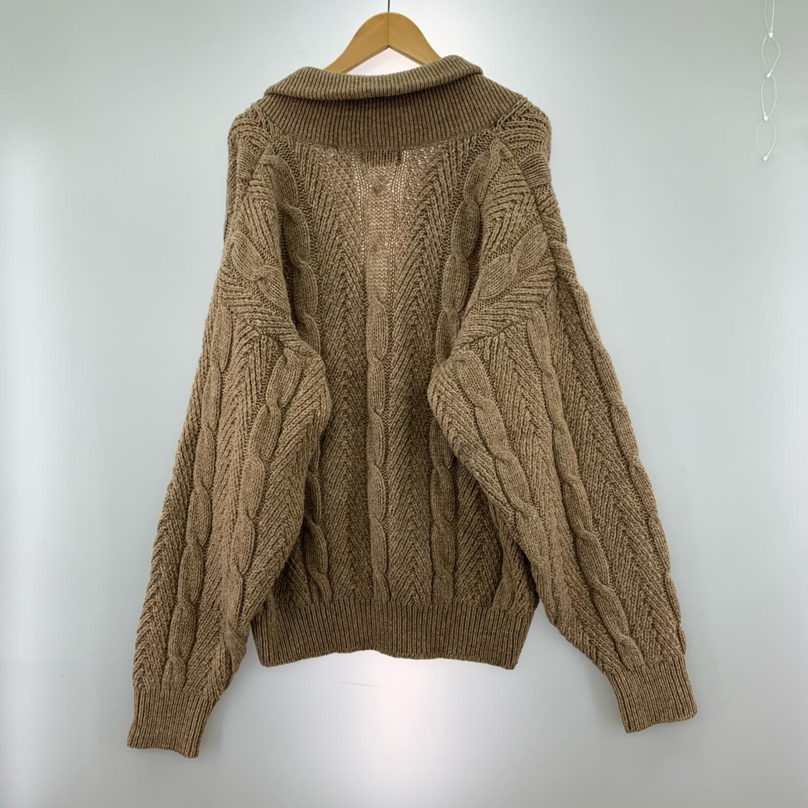 カーディガン 70s USA製 ｼｮｰﾙｶﾗｰ ﾍﾞｰｼﾞｭ (L) L ブラウン