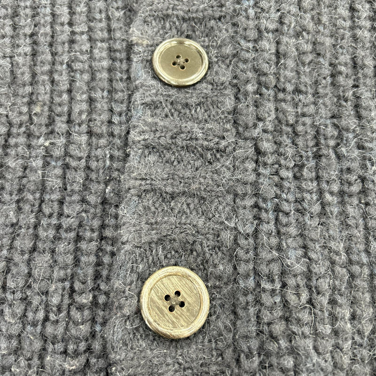 ジャケット ケーブル編み ニットカーディガンジャケット アルパカ 紺 (-) ネイビー