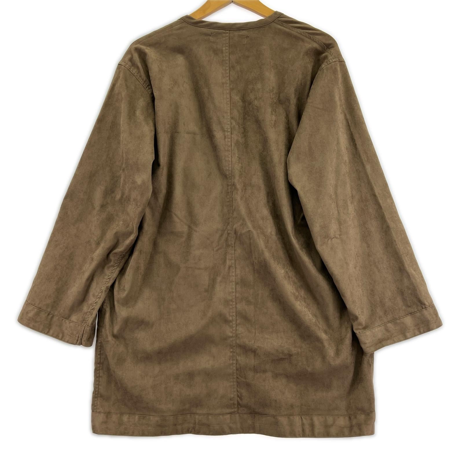 ジャケット SYNTHE19AW TIC SUEDE LONG SHIRT CARDIGAN S ブラウン