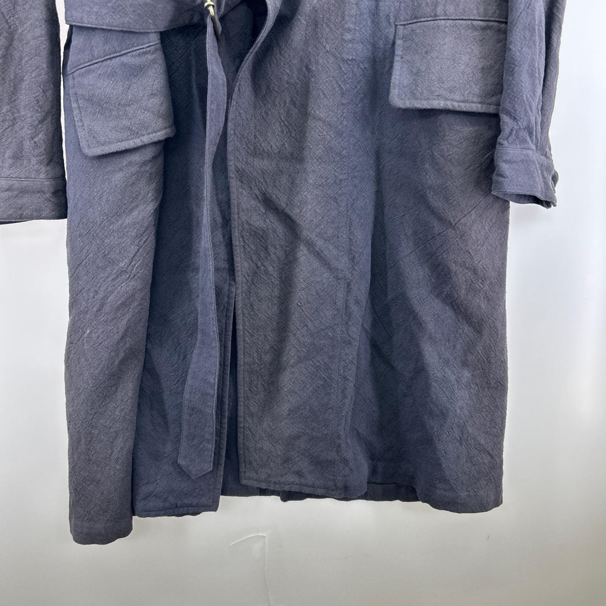 ジャケット SUS-SOUS リネン混 トレンチコート 紺 (9) ネイビー
