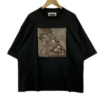 半袖Ｔシャツ ｸﾚｲｼﾞｰﾊﾟｯﾁﾜｰｸ BLK 1 ブラック