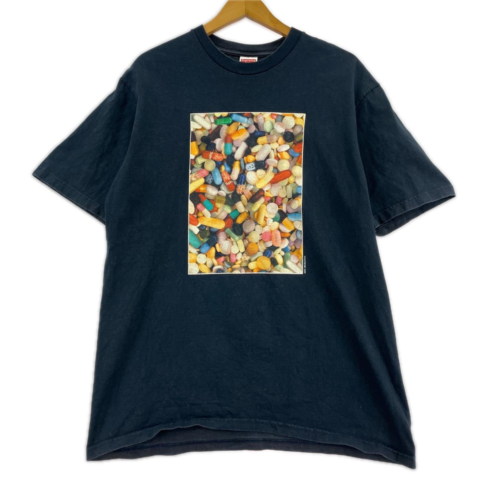 半袖Ｔシャツ Supreme 20FW pills tee ネイビー （M） M ネイビー