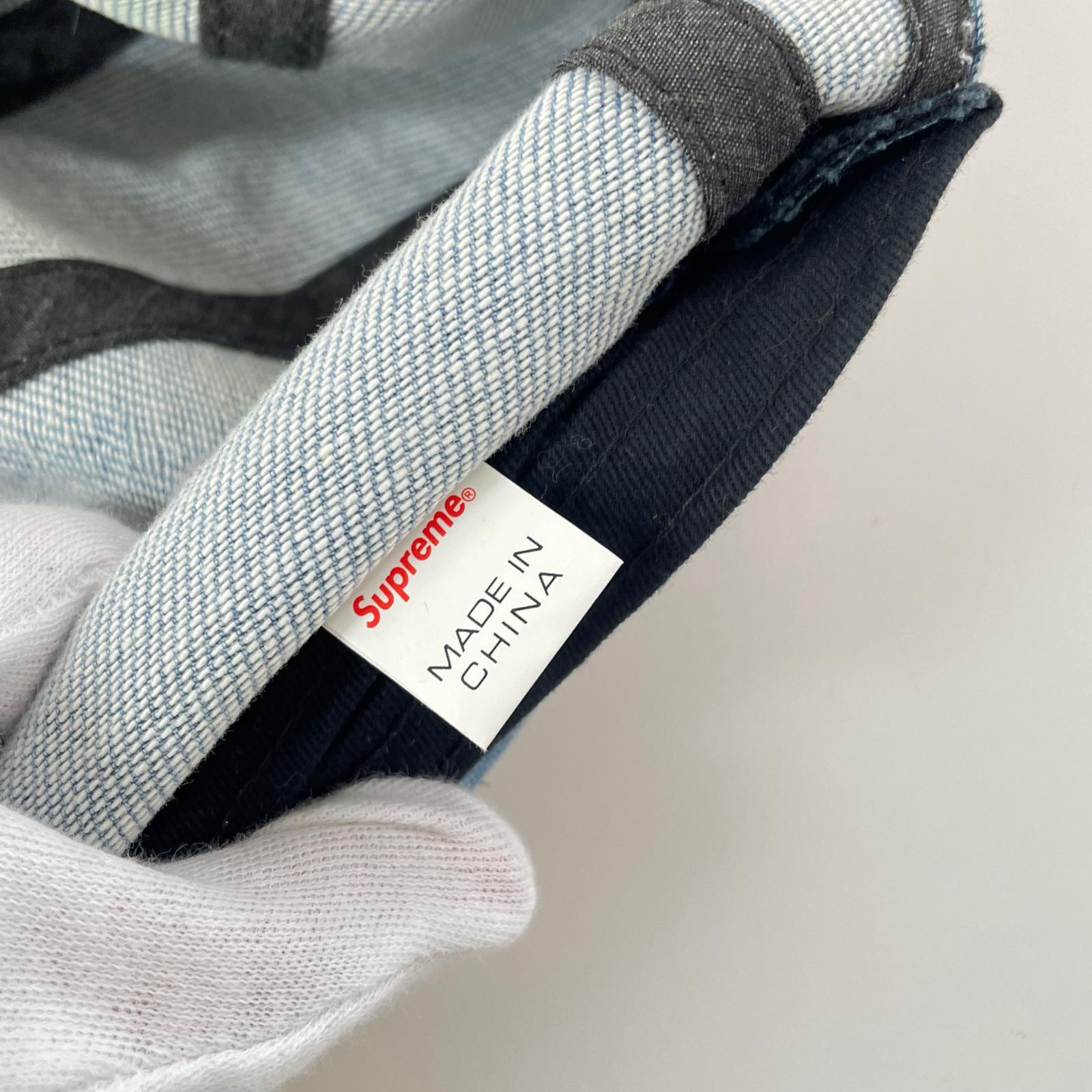 キャップ BOX LOGO キャンプ デニム ブルー