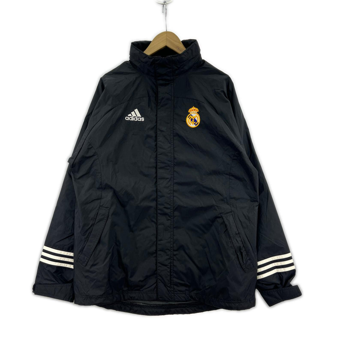 ジャージ adidas レアルマドリード ナイロンジャケット M ブラック