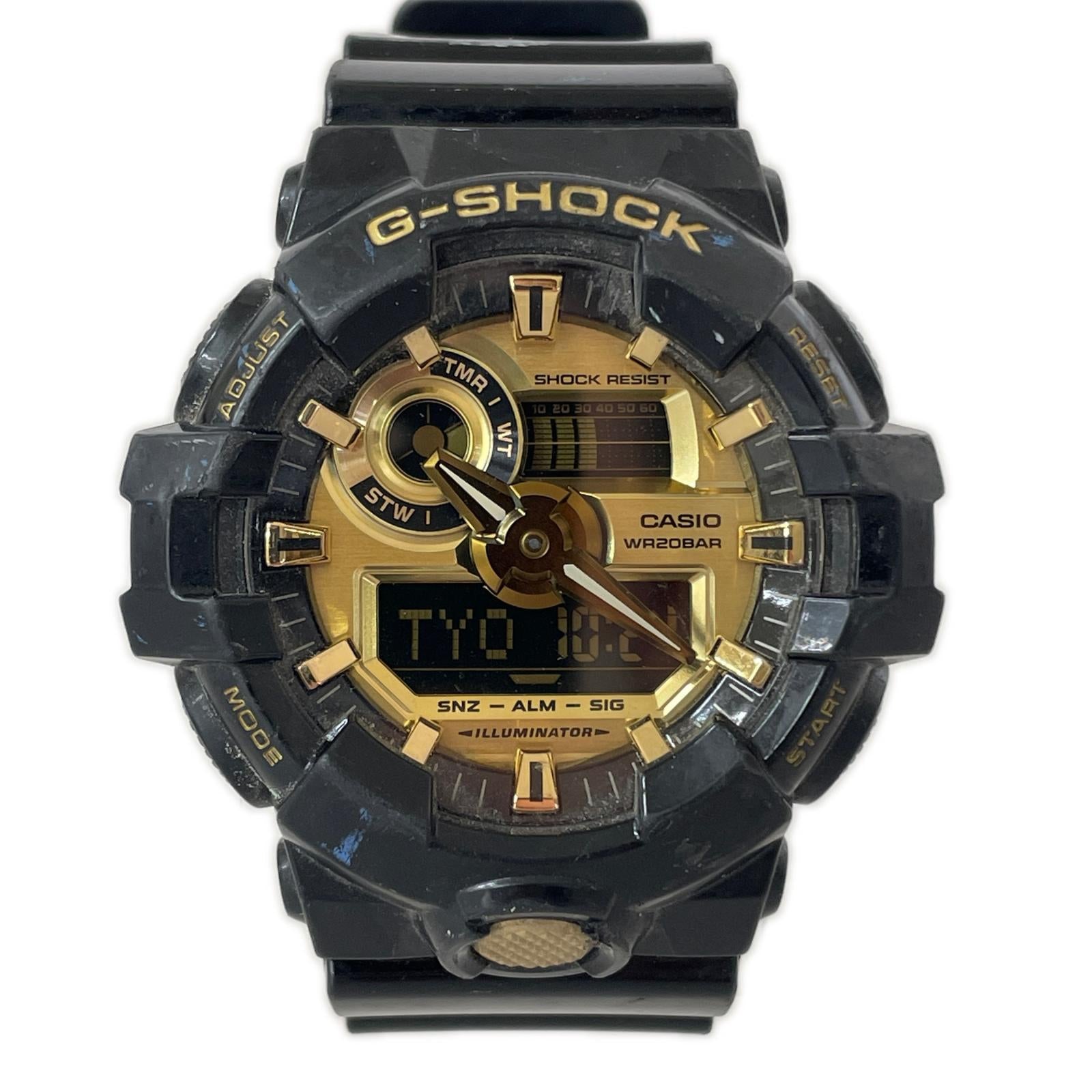 腕時計 casio ga-710gb ブラック