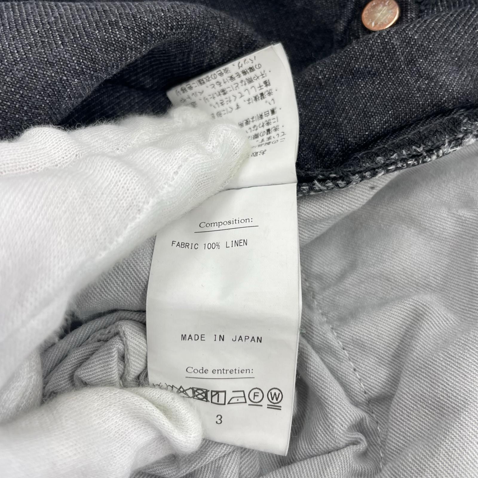 デニムパンツ HERILL 26SS Linen Denim 4PK リネンデニムパンツ 3 黒