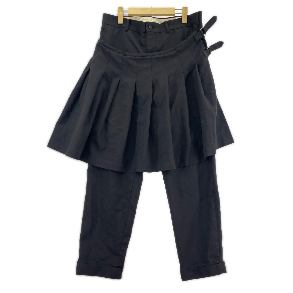 パンツ HOMME PLUS スカート付き 黒 M ブラック