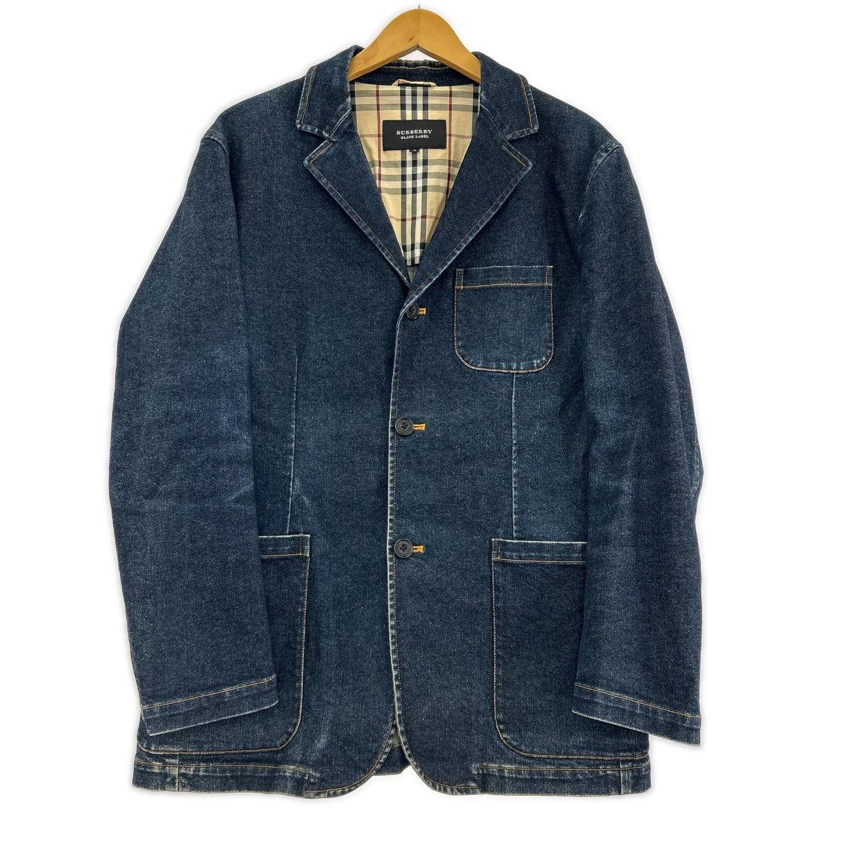 テーラードジャケット BURBERRY BLACK LABEL ﾃﾞﾆﾑﾃｰﾗｰﾄﾞｼﾞｬｹｯﾄ BMP12-414-28 (M) M ネイビー